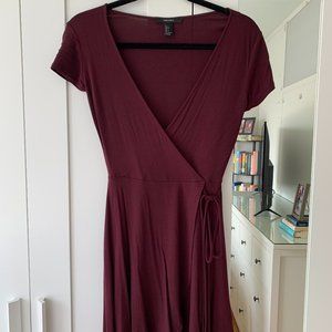Maroon Wrap Dress
